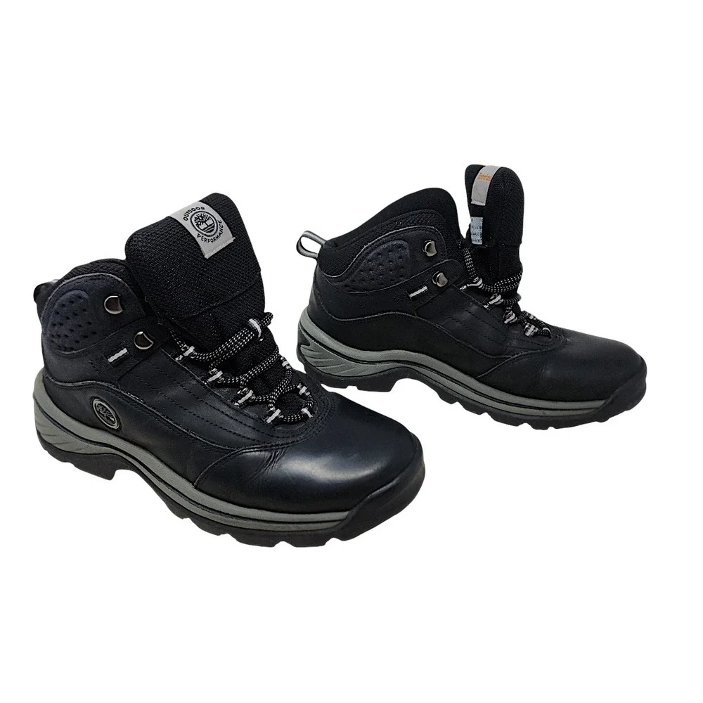 Timberland Hiking Boots 7.5M Mens White Ledge Black Waterproof Hiking Leather